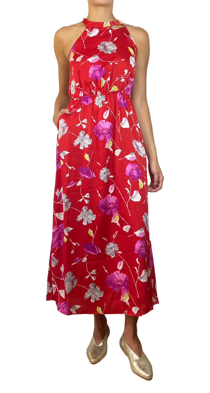 BANANA REPUBLIC Vestido Rojo Floreado