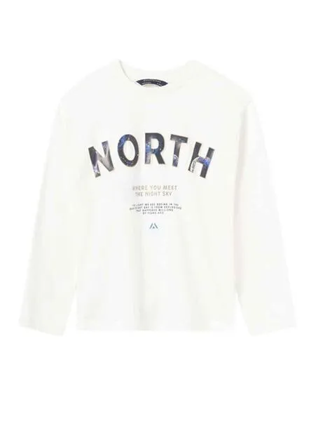 Camiseta Mayoral North Blanco para Niño