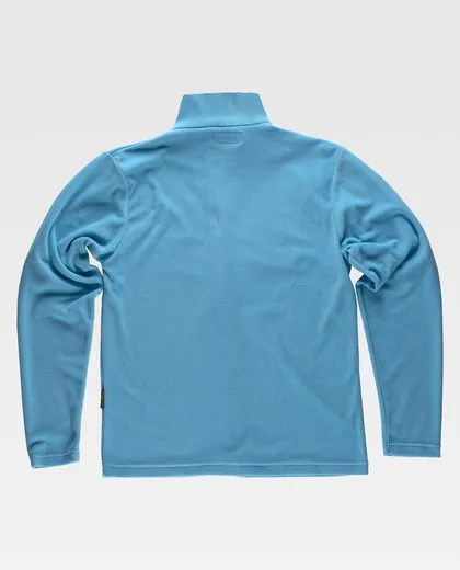 Chaqueta forro polar cierre cremallera 160gr Celeste