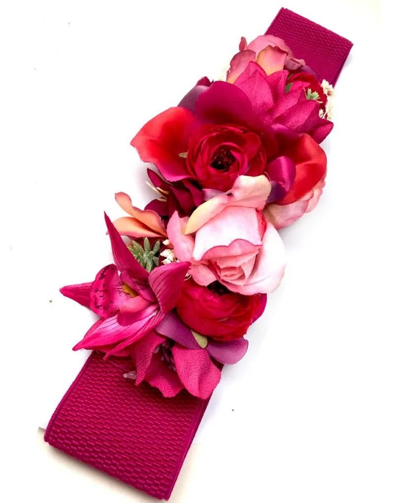 CINTURONES PARA BODAS FUCSIAS PRECIOSA DECORACION FLORAL
