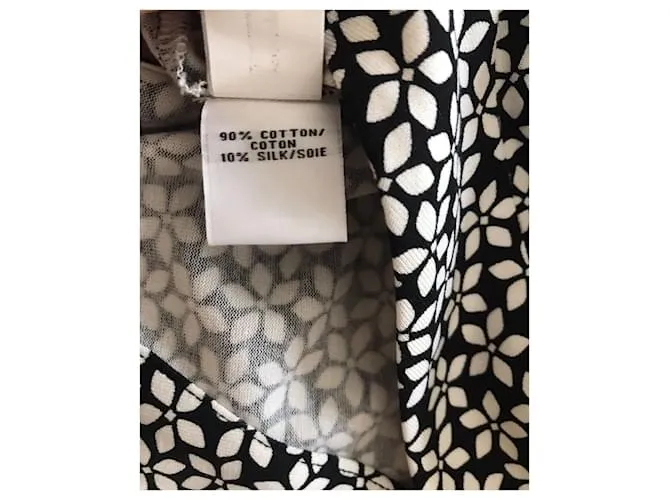 Diane Von Furstenberg DvF New Yahzi Short vestido cruzado de seda blanco y negro 