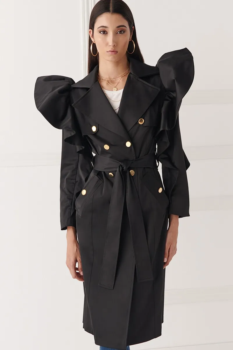 Gabardina con volantes Fiona