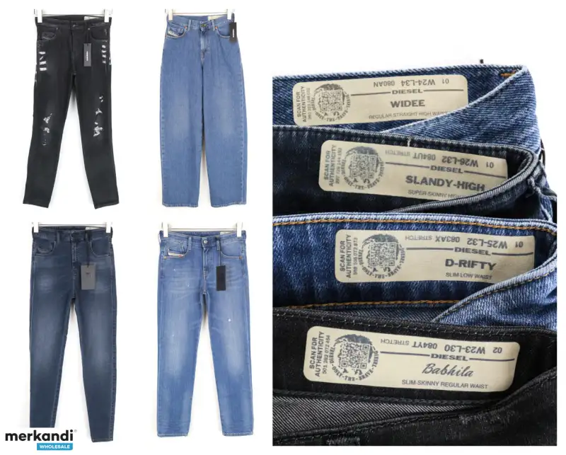 Mezcla de jeans DIESEL. Variedad de modelos (Jogg inside), colores y tallas | MOQ 27 piezas
