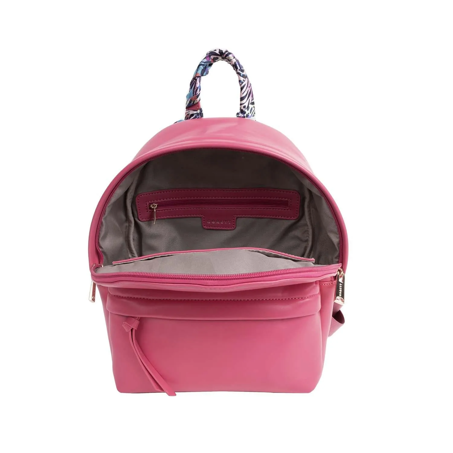 Mochila Para Mujer Rosa Gorett Triski Con Mascada