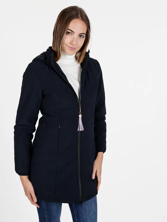 Mont Rose Chaqueta larga de mujer acolchada e impermeable con capucha