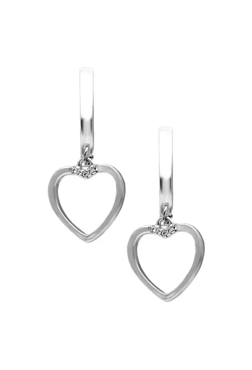 PENDIENTES LARGOS DE PLATA MOTIVO CORAZóN 240_JR60