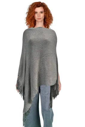 Poncho gris con brillo