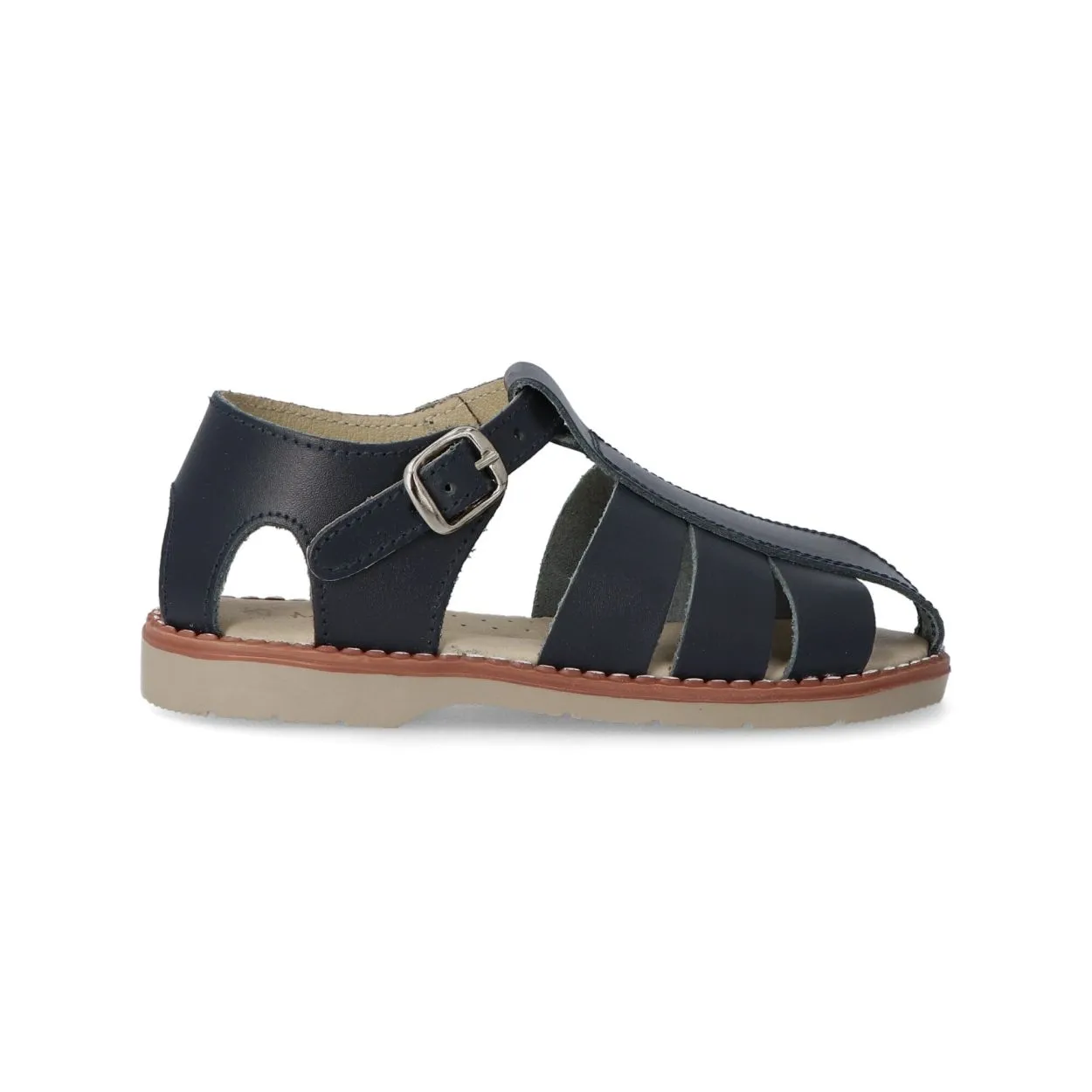 SANDALIAS DE PIEL AZUL MARINO DE NIñO COLORES 1214919 (TALLAS DE 19 A 33)