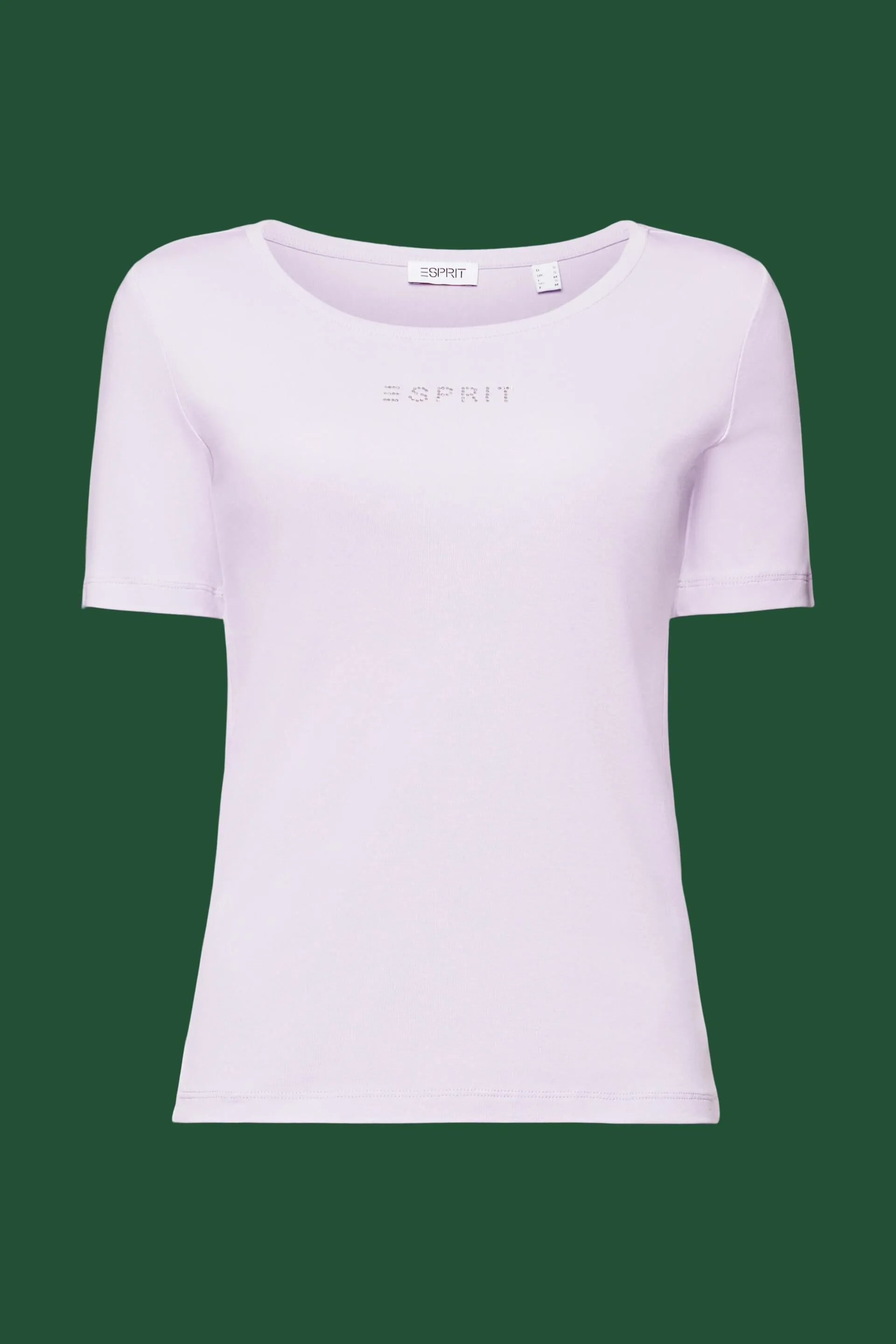 Top con logotipo de strass