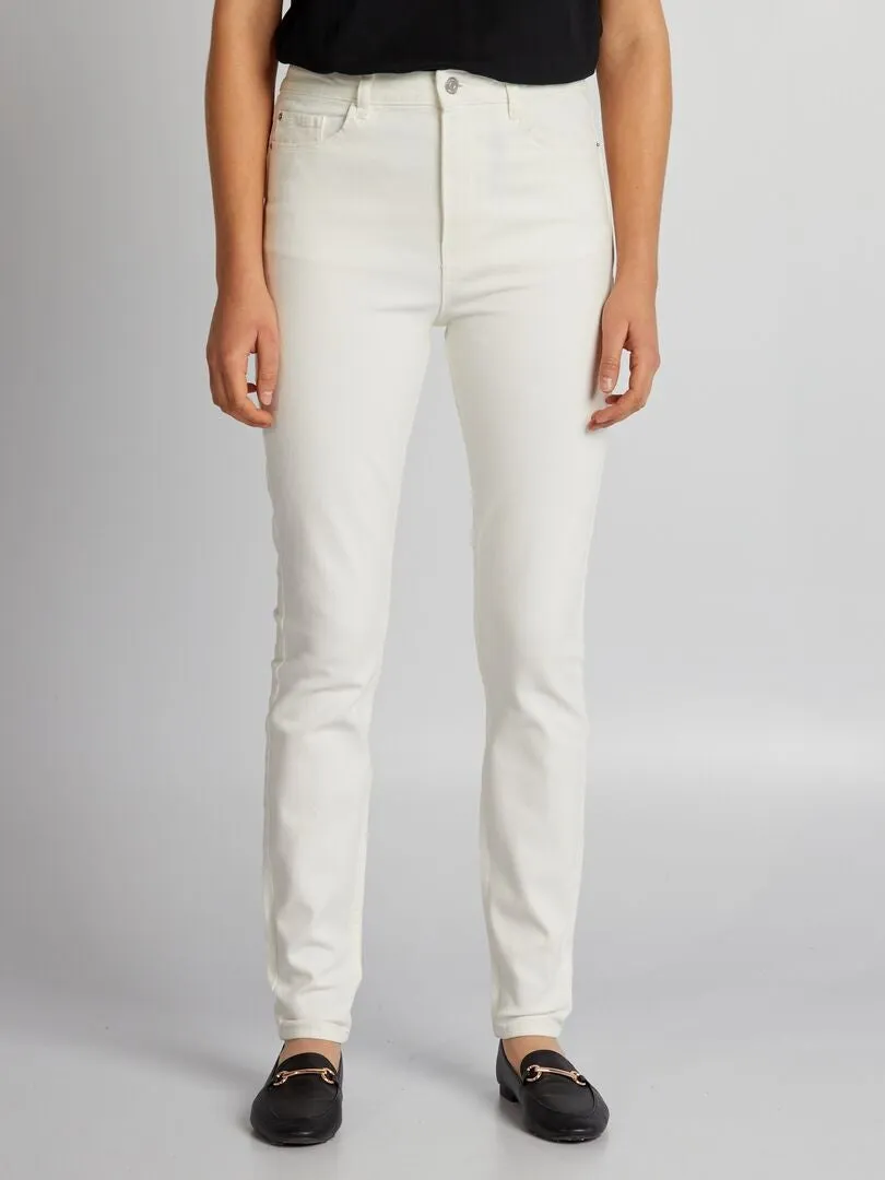 VAQUERO SKINNY DE TIRO ALTO  L28  BLANCO