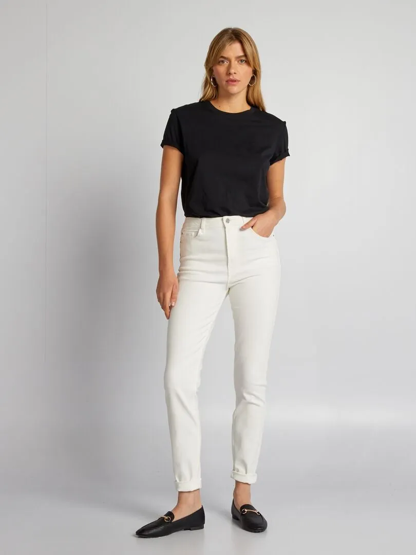 VAQUERO SKINNY DE TIRO ALTO  L28  BLANCO