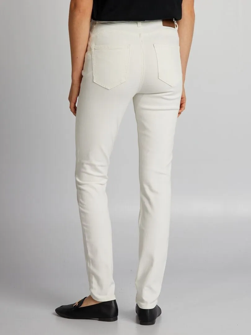 VAQUERO SKINNY DE TIRO ALTO  L28  BLANCO