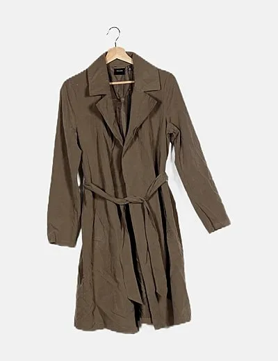 Vero Moda Trench verde lazo