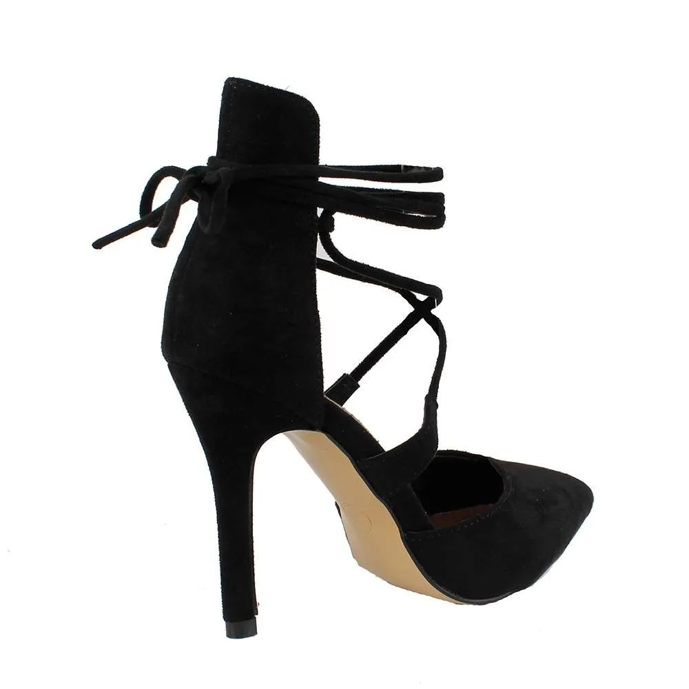 Zapatos De Fiesta De Textil For Time Teba Tacón 7 Cm, Negro Talla 40
