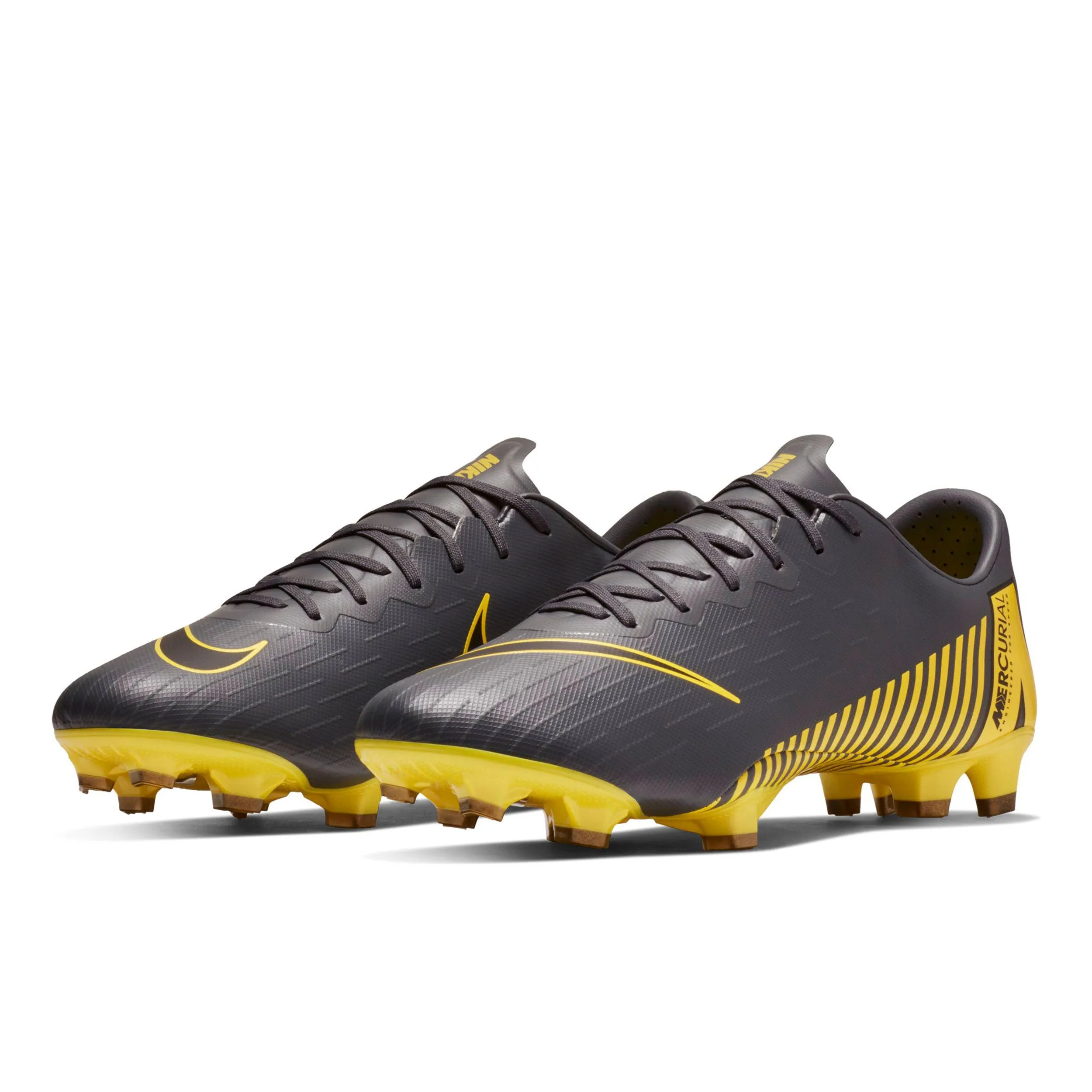 Zapatos Fútbol Hombre Nike Vapor 12 Pro Gris Oscuro/Amarillo