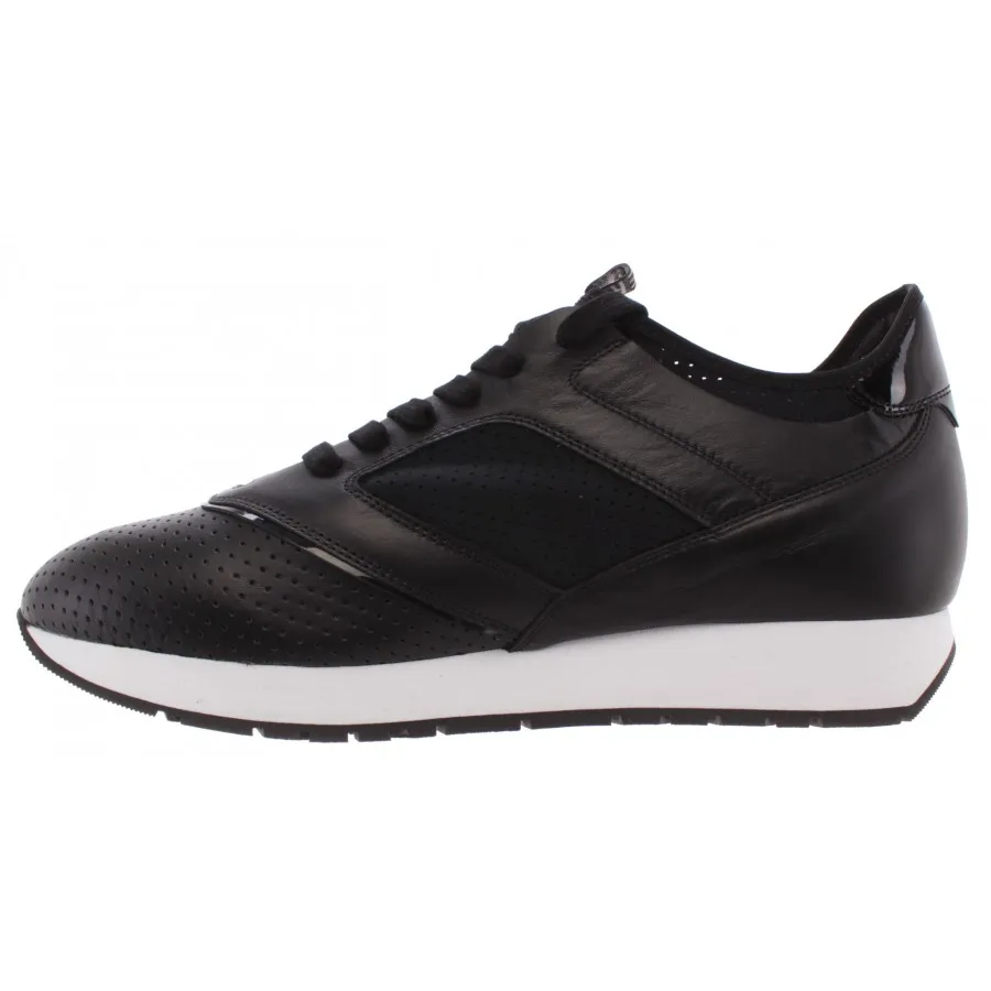 Zapatos Hombres Sneakers BIKKEMBERGS BKE 108691 Runner Leather Lycra Negro Italy
